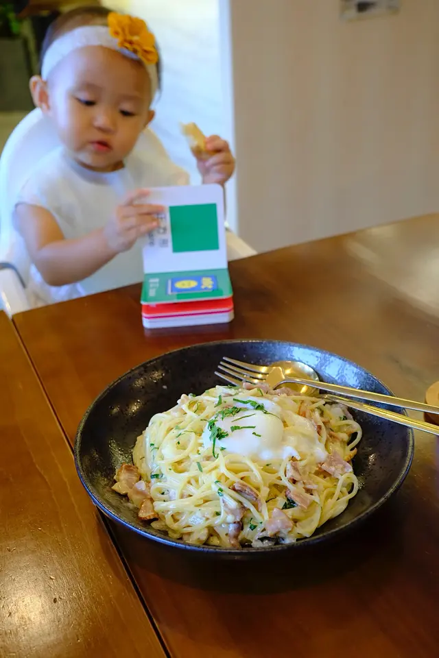 卡邦尼意粉配溫泉蛋