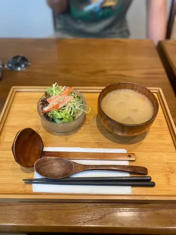 松葉蟹肉蛋花烏冬跟餐