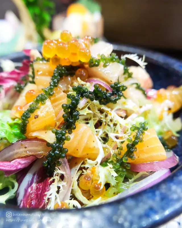 海葡萄魚生沙律