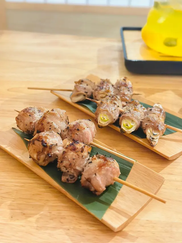 荔枝豬肉卷  大蔥牛肉卷