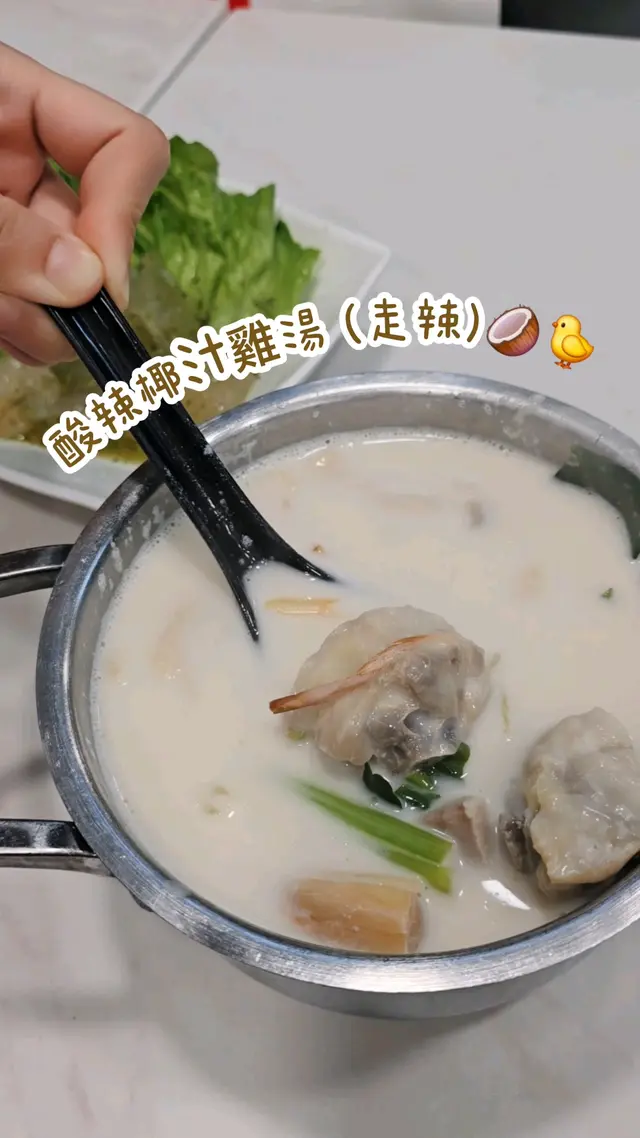酸辣椰汁雞湯 (小辣)