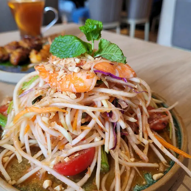 大蝦青木瓜沙律