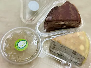 石板街、紫薯千层蛋糕