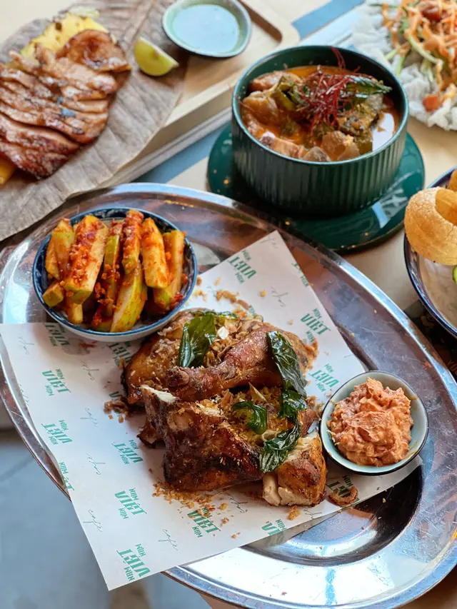 炸萋葉雞配青蘋果條(半隻)