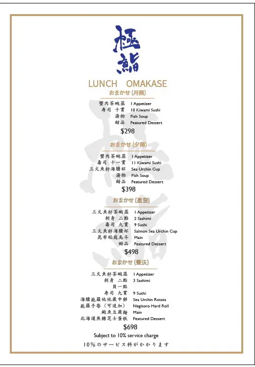 午餐銅鑼灣朝高CP值OMAKASE