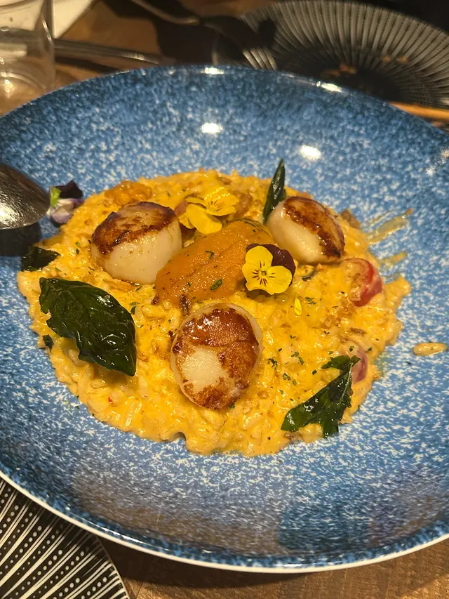 Scallop  risotto  