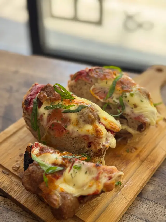 Sourdough Swiss Meatball Pizza