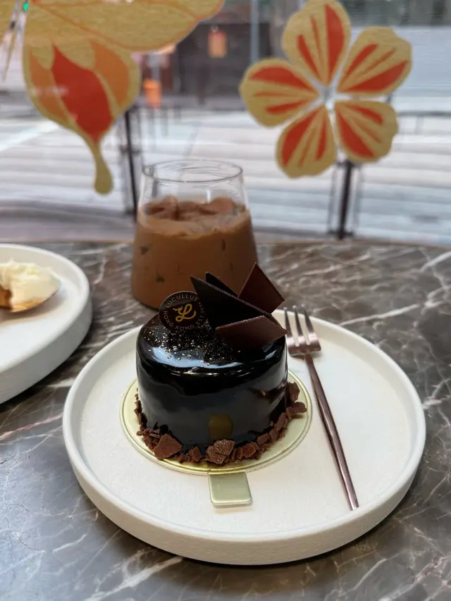 這款感覺較像普通的朱古力慕絲蛋糕
而且雪得不夠硬，淋面很快就溶掉
味道太膩