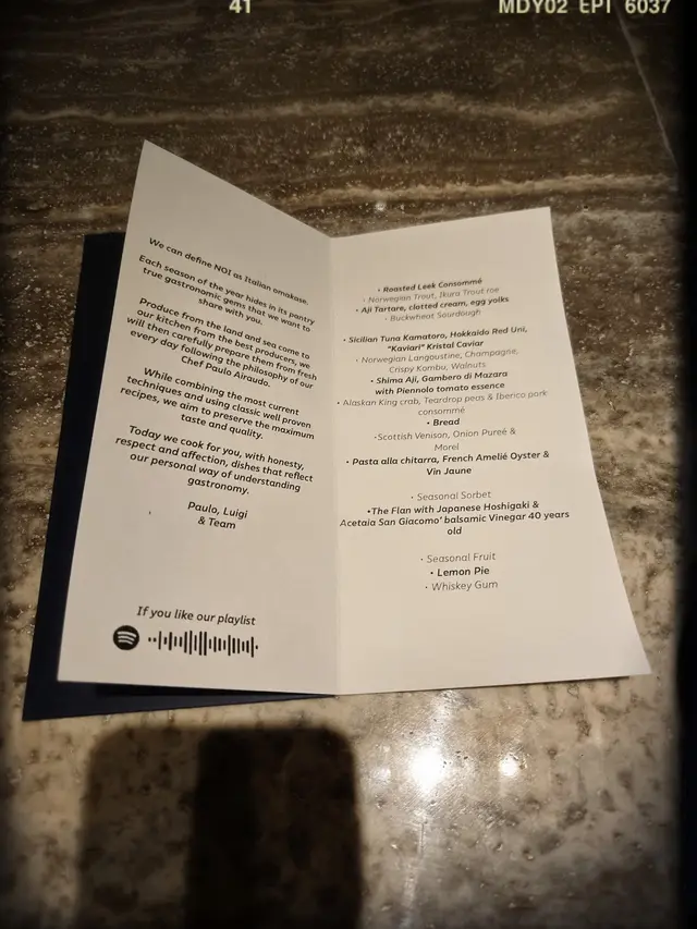 意式廚師發辦晚餐（$2,688/位）