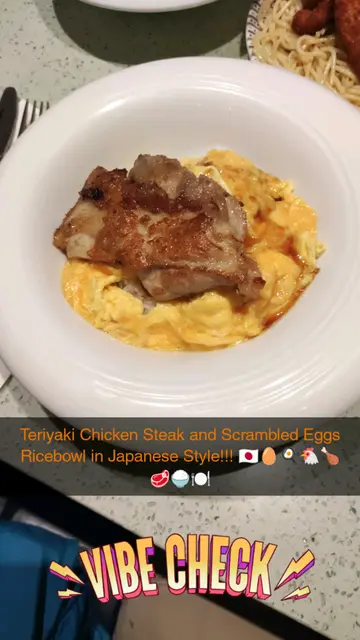 Teriyaki Chicken Steak with Scrambled Eggs Ricebowl in Japanese Style!!! 🇯🇵🥚🍳🐔🍗🥩🍚🍽️