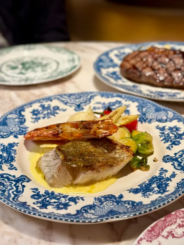 香燒澳洲盲鰽及香煎太平洋紅蝦