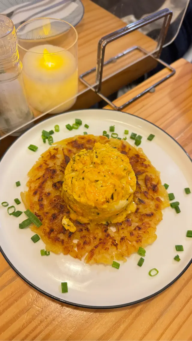 松露是蛋炒配煎薯餅