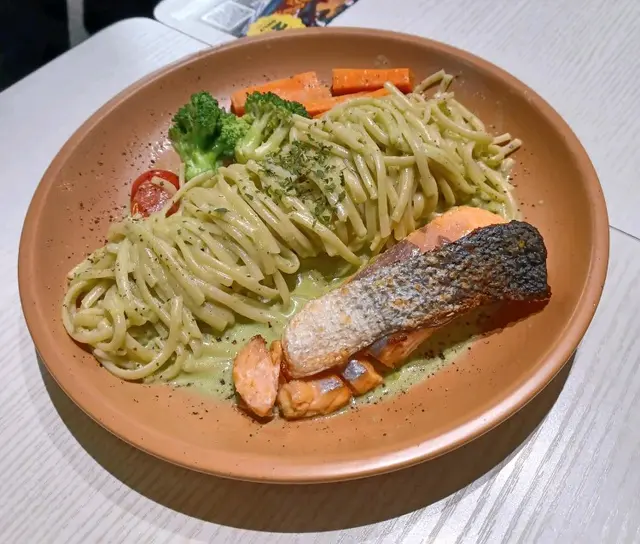 烤檸檬三文魚配青醬