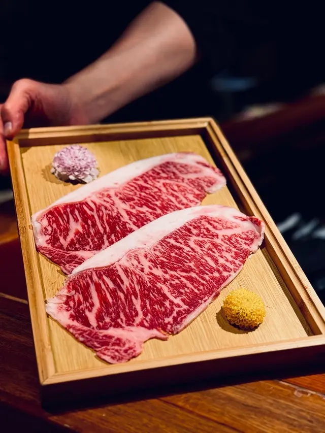 香蒜味噌薄燒和牛