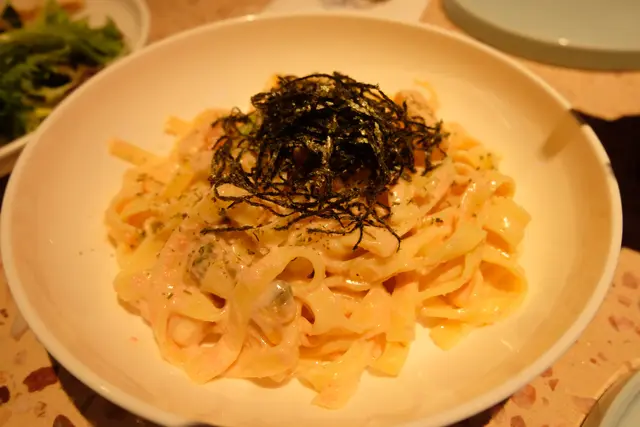 明太子忌廉闊條麵