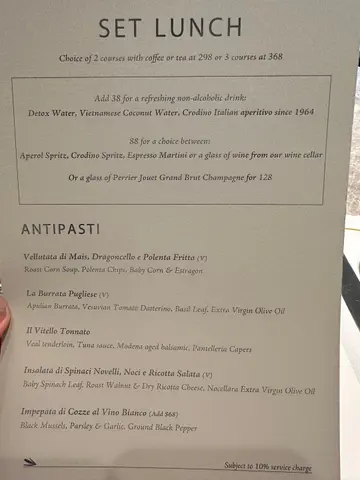 Set Lunch menu
