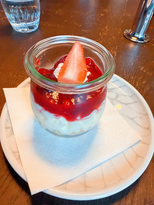 Quark Cheese Mousse | Berries Compote | Vanilla Crumble
