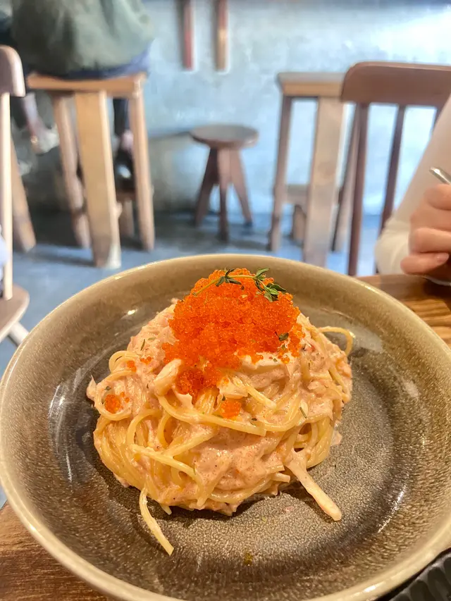 蟹籽蟹肉明太子忌廉意粉