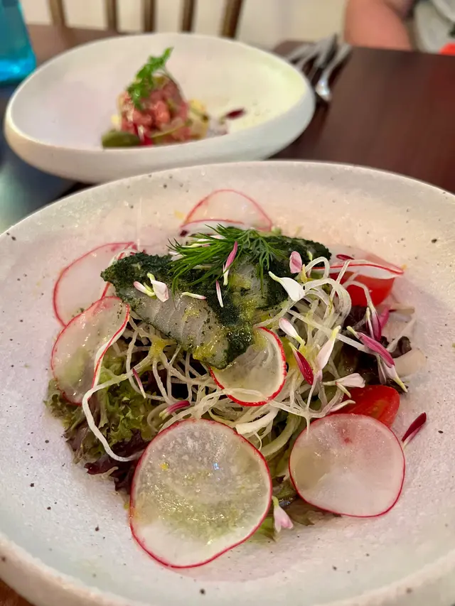 昆布鯛魚沙律配檸檬醬