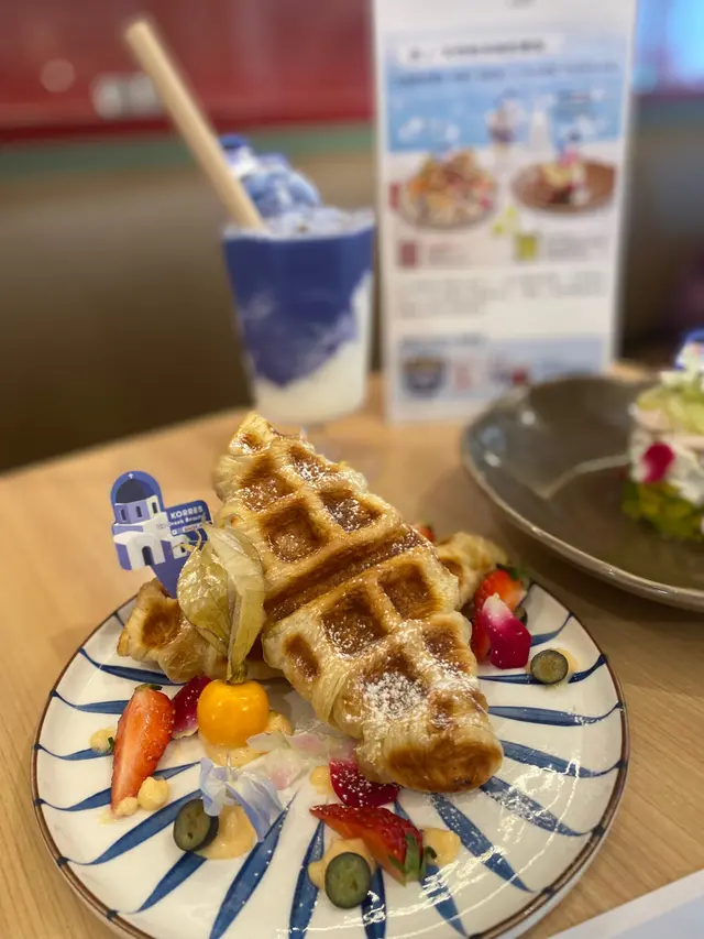 🌹玫瑰吉士牛角包窩夫