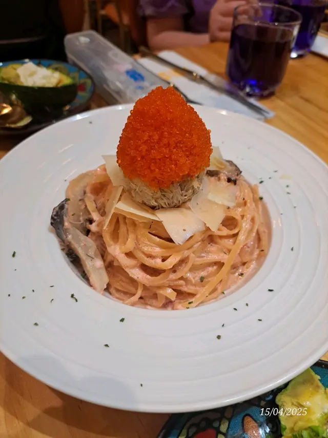 明太子蟹肉扁意粉