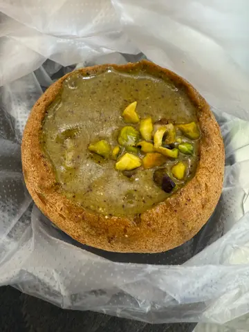 开心果麻糬布甸