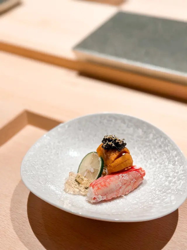 北海道毛蟹配海膽魚子醬