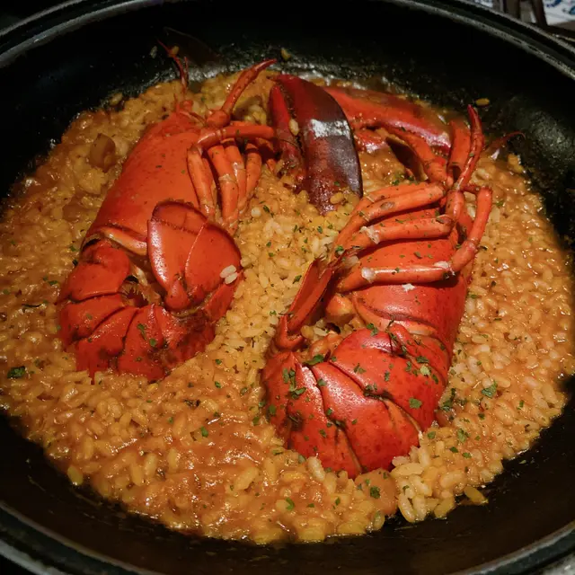 Juicy lobster rice
