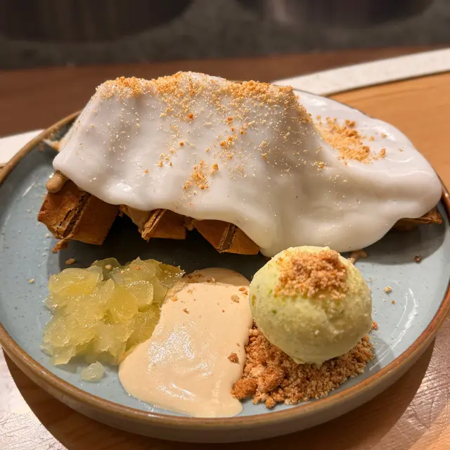 香橙伯爵茶開心果麻糬窩夫