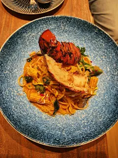 Lobster Pasta With Lobster Tail