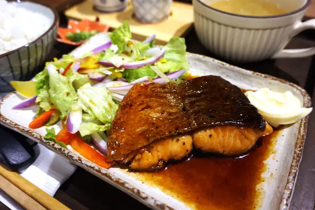 照燒三文魚定食