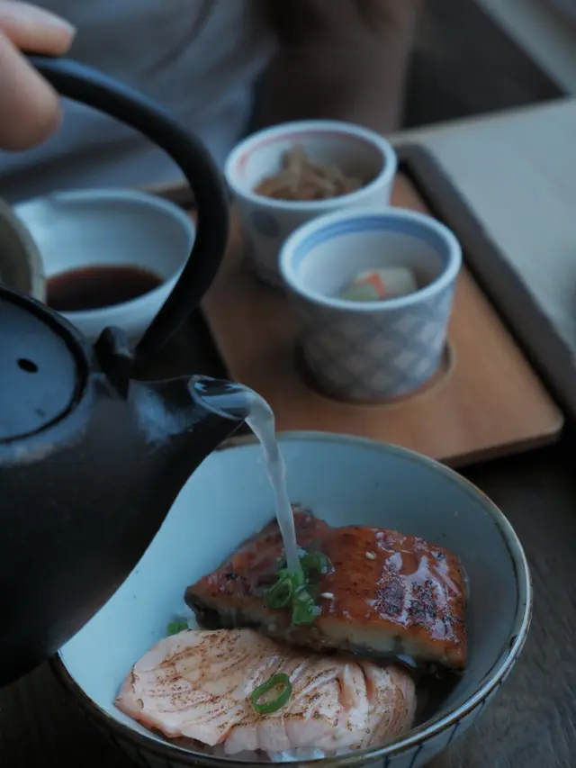 火炙刺身三文魚&鰻魚茶漬飯