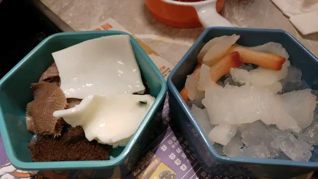 毛肚、黃喉、蘭花蚌、花膠