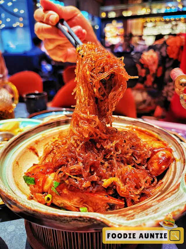 黑胡椒羅氏蝦粉絲煲