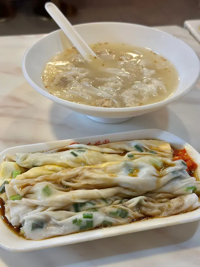 A餐. 莆田古法扁肉+雞蛋腸粉