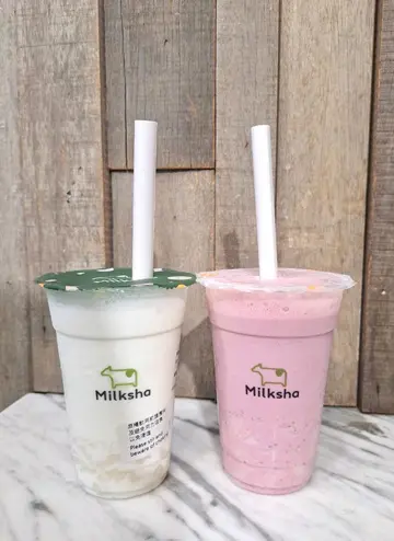 Mochi Milk, Strawberry Coulis Milk