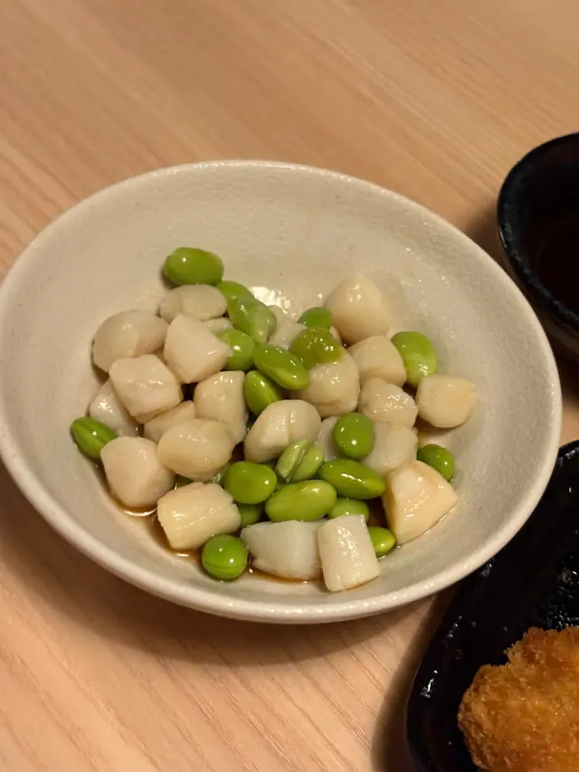柚子醋枝豆伴小貝柱