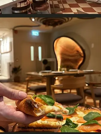 三文魚鹹香味適中,菠菜加芝士擺盤精緻。