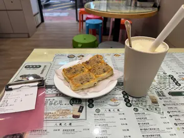 薑汁豆花豆漿+煎讓豆腐