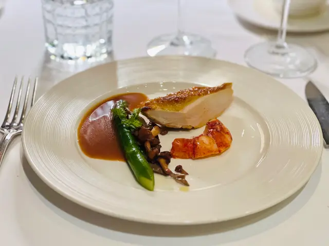 Poulet Homardine a.k.a. The Chobster | Roasted Chicken and Lobster | Asparagus | Wild Rice | Sauce Américaine