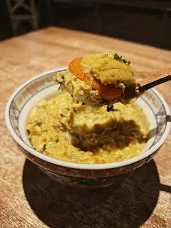 蟹黃海膽月見飯