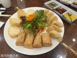 普寧豆腐、蟹棗拼花枝卷