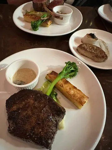 Steak with Scallop and Foie Gras