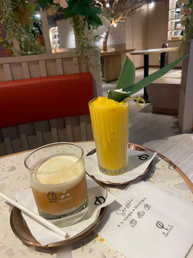 糯米芒芒椰奶沙冰，黃金比例泰茶