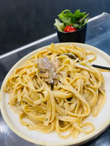 好好味麻酱炭烧鸡腿扁意粉