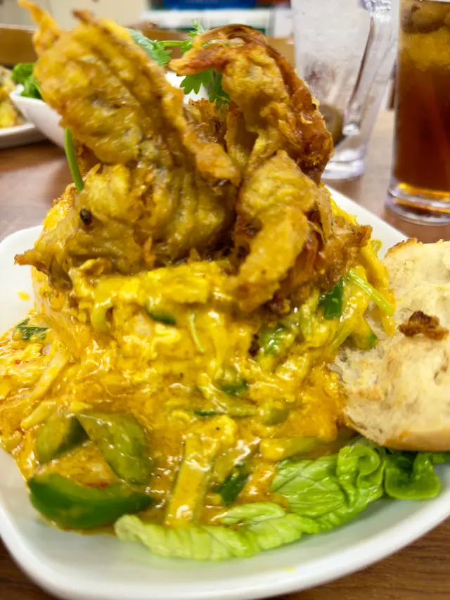 泰皇咖喱火山軟殼蟹法包