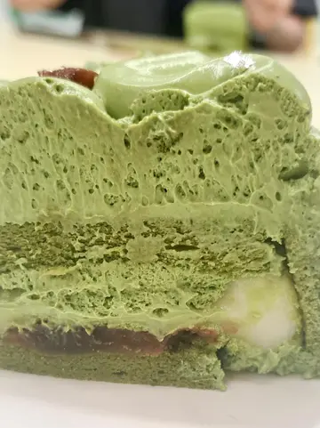 Matcha Red Bean Mochi Chiffon Cake 