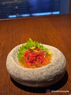 bluefin tuna tartare with dashi crystal & caviar