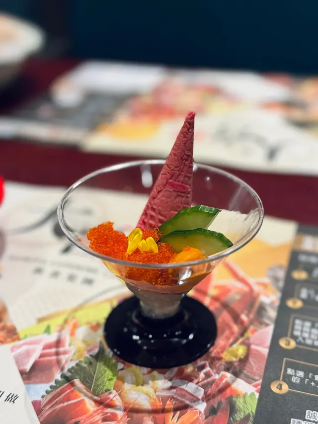 海膽拖羅蓉蟹籽杯