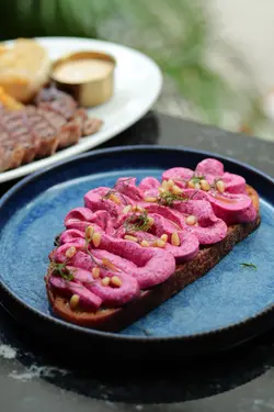 Beetroot & Tofu on sourdough
